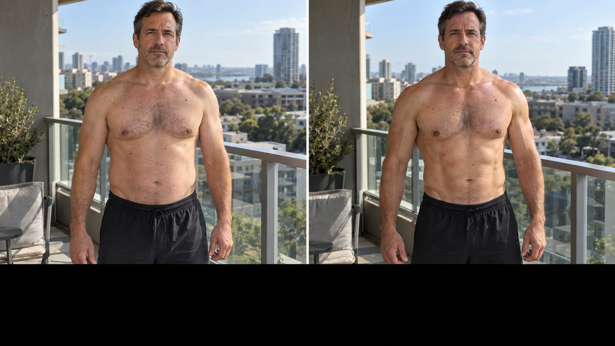 Before and after photos labeled Day 1 and Day 90